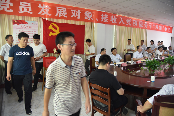公司黨委召開(kāi)黨員發(fā)展對(duì)象、接受入黨分子 “雙推”會(huì)議